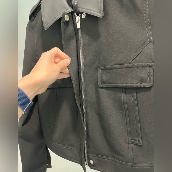 Madewell Womens $228 Shrunken Utility Jacket in Black Size 2 NT119 cropped NEW - Picture 14 of 16
